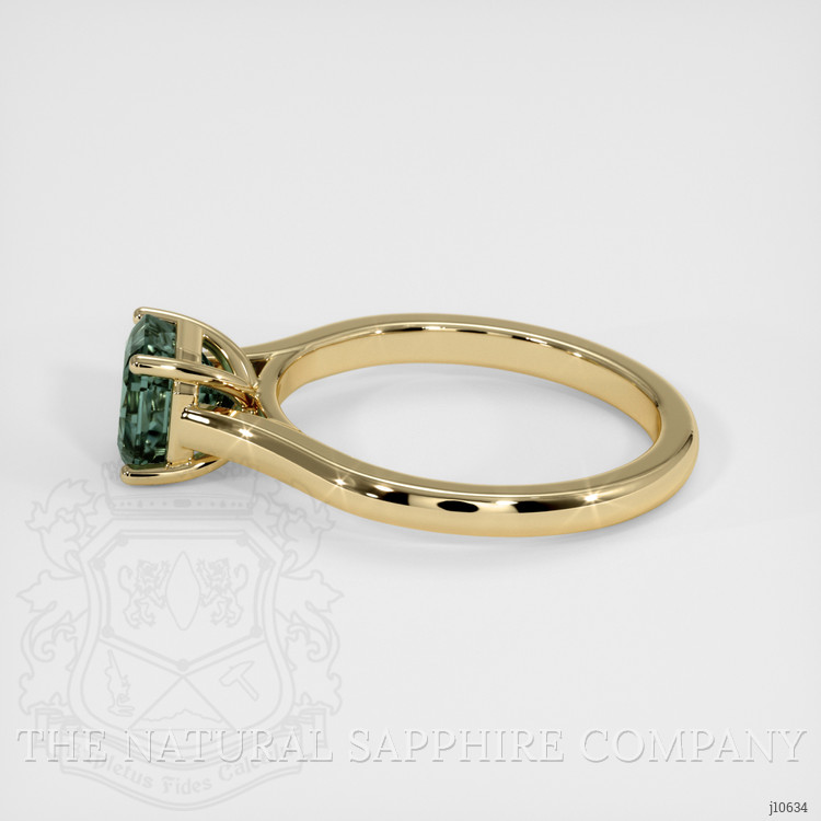 1.75 Ct. Bluish Green Sapphire Solitaire Ring, 14K Yellow Gold