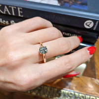 1.75 Ct. Bluish Green Sapphire Solitaire Ring, 14K Yellow Gold Life Style