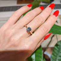 1.75 Ct. Bluish Green Sapphire Solitaire Ring, 14K Yellow Gold Life Style