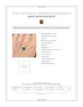 1.18 Ct. Emerald Bezel Necklace, 14K White Gold Scan Report
