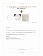 2.86 Ct. Blue Sapphire and Natural Diamond Pave Necklace, 14K White Gold Appraisal