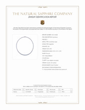 2.86 Ct. Blue Sapphire and Natural Diamond Pave Necklace, 14K White Gold Scan Report
