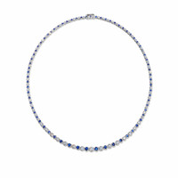 2.86 Ct. Sapphire 14K White Gold necklace