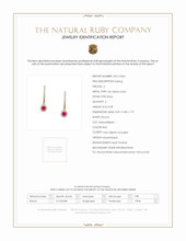0.28 Ct.Tw. Ruby Natural Diamond Pave Earrings, 14K Yellow Gold Scan Report