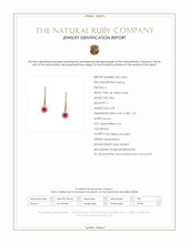 0.28 Ct.Tw.Total Carat Weight Ruby and Natural Diamond Pave Earrings, 14K Yellow Gold Scan Report