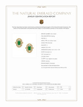 0.48 Ct.Tw.Total Carat Weight Emerald and Natural Diamond Studs Earrings, 14K Yellow Gold Scan Report