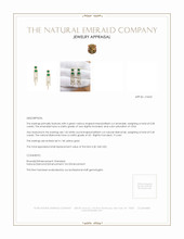 0.58 Ct.Tw. Emerald Natural Diamond Halo Earrings, 14K Yellow Gold Appraisal