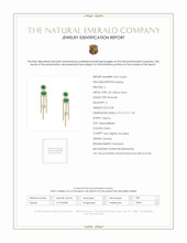 0.58 Ct.Tw. Emerald Natural Diamond Halo Earrings, 14K Yellow Gold Scan Report