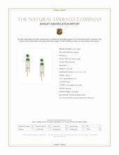 0.58 Ct.Tw.Total Carat Weight Emerald and Natural Diamond Halo Earrings, 14K Yellow Gold Scan Report