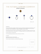 2.32 Ct. Sapphire Natural Diamond Pave Ring, 18K White Gold Appraisal