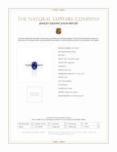 2.32 Ct. Sapphire Natural Diamond Pave Ring, 18K White Gold Scan Report