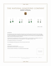 0.87 Ct.Tw. Tsavorite Garnet Natural Diamond Halo Earrings, 14K White Gold Appraisal