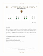 0.87 Ct.Tw.Total Carat Weight Tsavorite Garnet and Natural Diamond Halo Earrings, 14K White Gold Appraisal