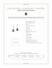 0.87 Ct.Tw. Tsavorite Garnet Natural Diamond Halo Earrings, 14K White Gold Scan Report