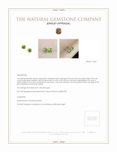 2.00 Ct.Tw. Peridot Studs Earrings, 14K White Gold Appraisal