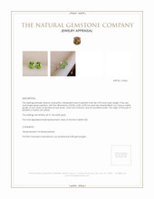 2.90 Ct.Tw. Peridot Studs Earrings, 14K White Gold Appraisal