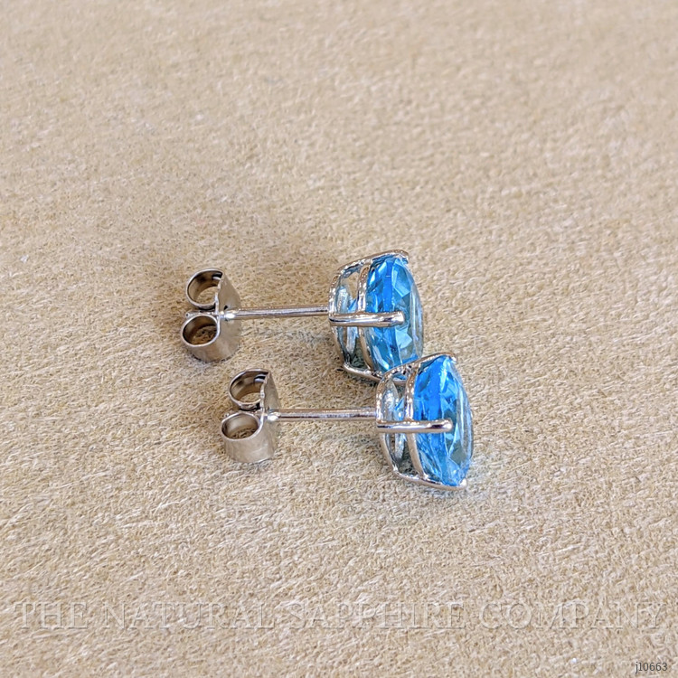 3.20 Ct.Tw. Topaz Studs Earrings, 14K White Gold