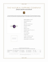 2.04 Ct. Sapphire Natural Diamond Pave Ring, 18K White Gold Scan Report