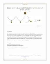 1.00 Ct. Green Peridot and Natural Diamond Accent Stones Pendant, 14K White Gold Appraisal