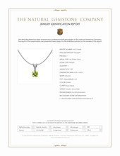 1.00 Ct. Green Peridot and Natural Diamond Accent Stones Pendant, 14K White Gold Scan Report