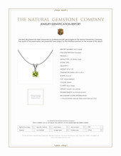 1.00 Ct. Peridot Natural Diamond Accent Stones Pendant, 14K White Gold Scan Report