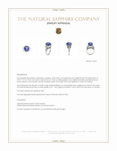 16.08 Ct. Blue Sapphire and Natural Diamond Antique Style Ring, Platinum 950 Appraisal