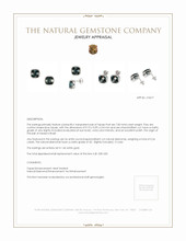 7.82 Ct.Tw. Topaz Natural Diamond Halo Earrings, 14K White Gold Appraisal