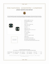 7.82 Ct.Tw. Topaz Natural Diamond Halo Earrings, 14K White Gold Scan Report