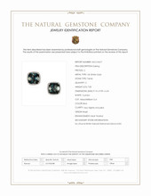7.82 Ct.Tw.Total Carat Weight Blue Topaz and Natural Diamond Studs Earrings, 14K White Gold Scan Report