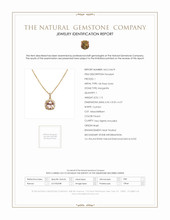1.15 Ct. Morganite Natural Diamond Halo Pendant, 14K Rose Gold Scan Report