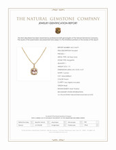 1.15 Ct. Morganite Natural Diamond Halo Pendant, 14K Rose Gold Scan Report