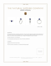 1.38 Ct. Blue Sapphire Solitaire Ring, 14K White Gold Appraisal