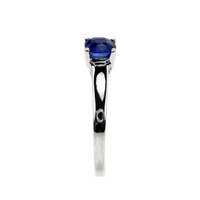1.38 Ct. Blue Sapphire Solitaire Ring, 14K White Gold Image