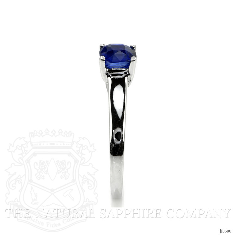 1.38 Ct. Blue Sapphire Solitaire Ring, 14K White Gold