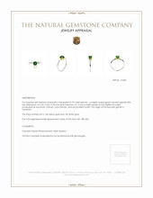 0.70 Ct. Tsavorite Garnet Solitaire Ring, 14K Yellow & White Appraisal