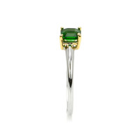 0.70 Ct. Tsavorite Garnet Solitaire Ring, 14K Yellow & White Image