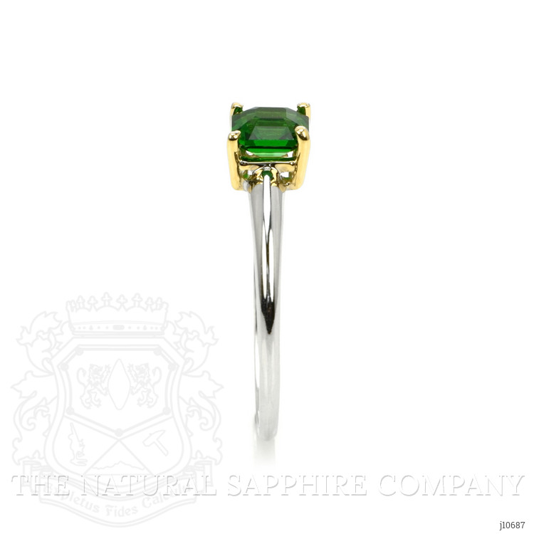 0.70 Ct. Tsavorite Garnet Solitaire Ring, 14K Yellow & White