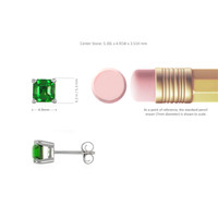 1.30 Ct.Tw. Tsavorite Garnet Studs Earrings, 14K White Gold Image