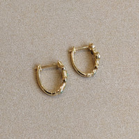 0.50 Ct.Tw. Emerald Hoops Earrings, 14K Yellow Gold Life Style