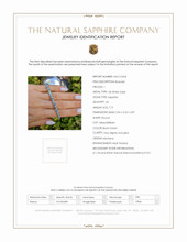 7.19 Ct.Tw. Bluish Green Sapphire and Natural Diamond Tennis/Line Bracelet, 14K White Gold Scan Report
