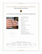 7.42 Ct.Tw. Multi Color Sapphire and Natural Diamond Tennis/Line Bracelet, 14K White Gold Scan Report