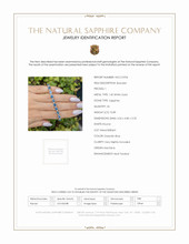 10.89 Ct.Tw.Total Carat Weight Sapphire Natural Diamond Tennis/Line Bracelet, 14K White Gold Scan Report