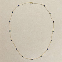 3.60 Ct. Blue Sapphire Bezel Necklace, 18K Yellow Gold Image