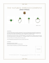 0.79 Ct. Emerald Natural Diamond Pave Ring, 18K White & Yellow Appraisal