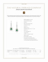 6.10 Ct.Tw.Total Carat Weight Emerald and Natural Diamond Halo Earrings, 18K White Gold Scan Report