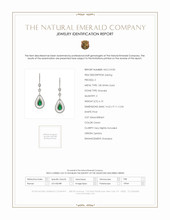 6.10 Ct.Tw. Emerald Natural Diamond Halo Earrings, 18K White Gold Scan Report