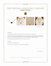 3.38 Ct. Garnet Solitaire Necklace, 14K Yellow Gold Appraisal