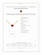 3.38 Ct. Garnet Solitaire Necklace, 14K Yellow Gold Scan Report