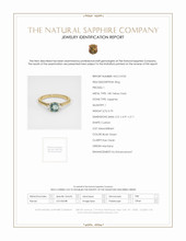 0.70 Ct. Sapphire Natural Diamond Multi Stone Ring, 18K Yellow Gold Scan Report