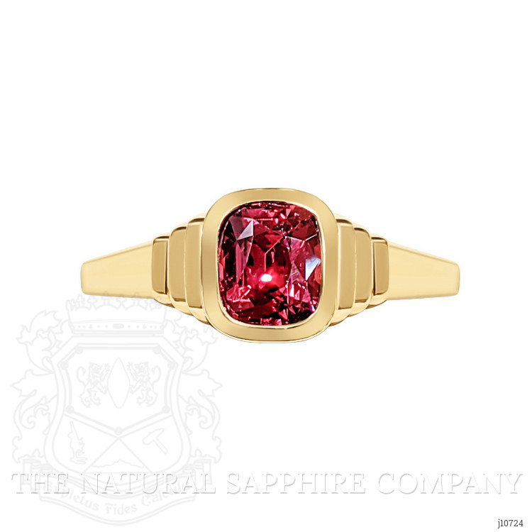 1.06 Ct. Garnet Bezel Ring, 18K Yellow Gold